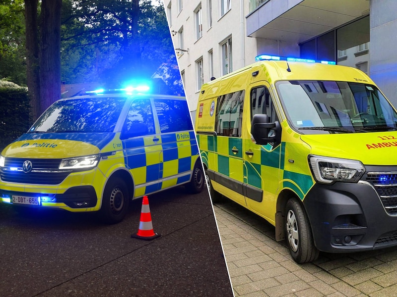 (Illustratiebeelden) Politie en ziekenwagen kwamen ter plaatse.