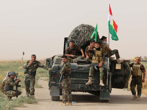 Koerdische peshmerga's in Irak.