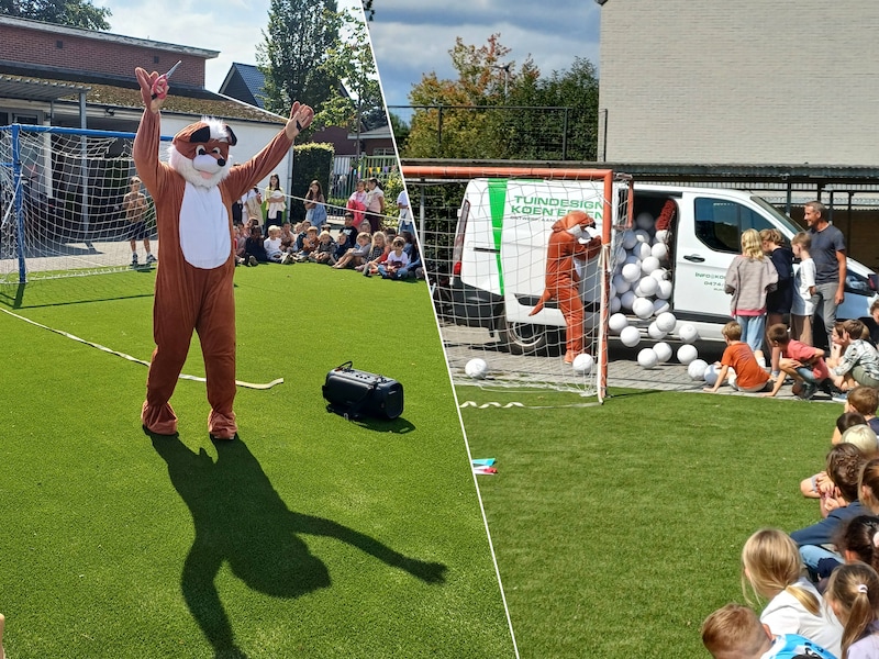 Na tien jaar wachten eindelijk kunstgras op het voetbalveld van de Sint-Luciaschool