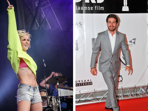 Josje tijdens haar optreden met K3 op Marktrock, waar Kevin Janssens ook bij was.