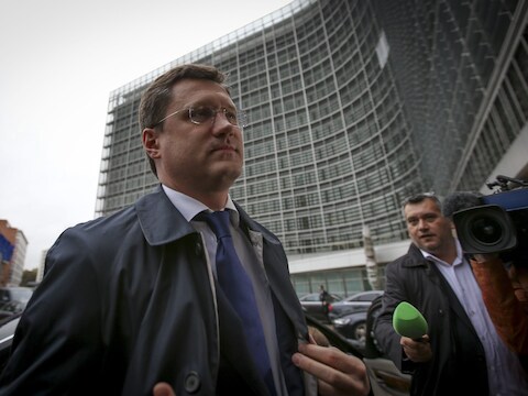 De Russische minister van Energie, Alexander Nowak arriveert in Brussel voor onderhandelingen over een gasakkoord met Oekraïne.