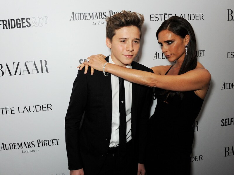 Victoria met haar zoon Brooklyn.