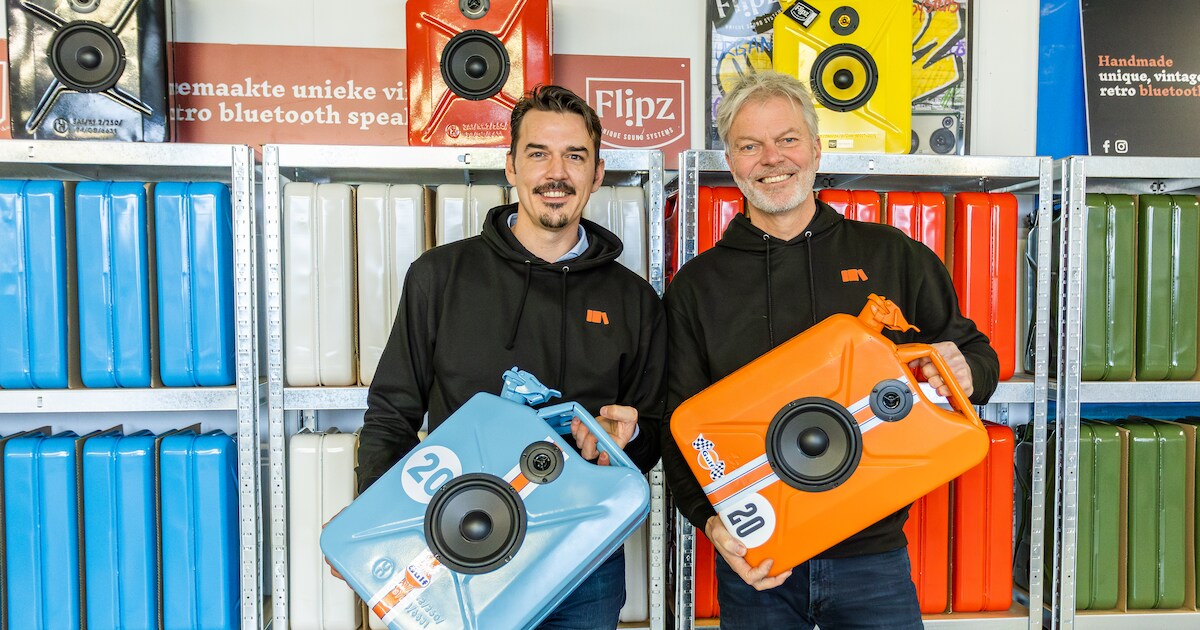 Flipz in Groede bouwt jerrycans en koffers om tot speakers: ‘Willen internationaal bekend worden’