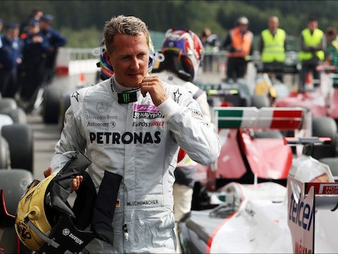Schumacher in 2011 op het circuit van Francorchamps