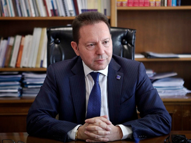 De Griekse minister van Financiën Yannis Stournaras.