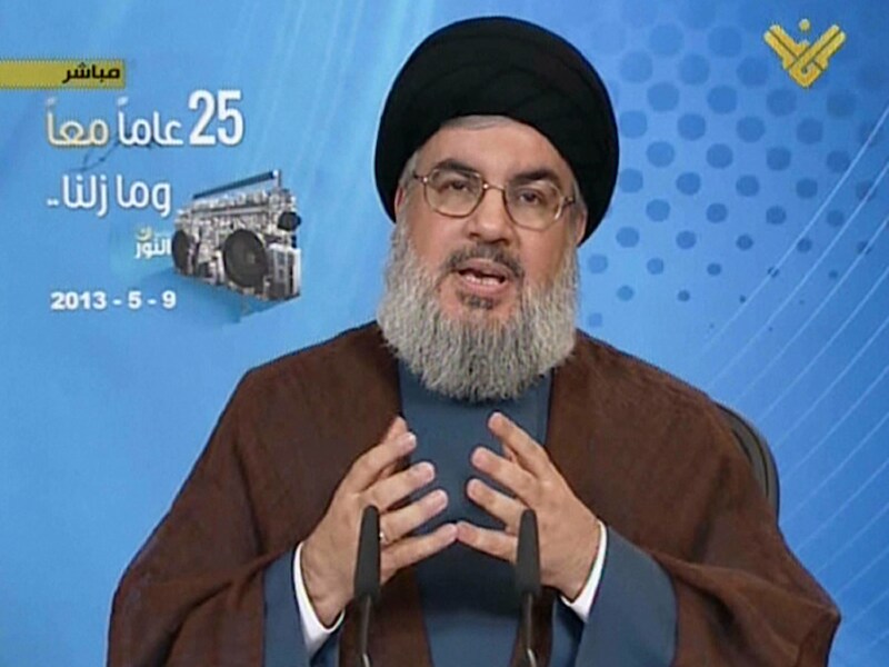 Sheikh Hassan Nasrallah, leider van de Libanese Hezbollah.
