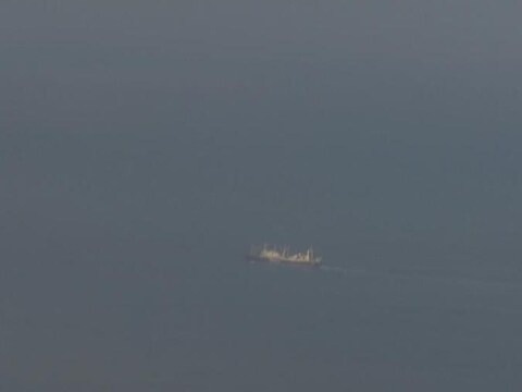 De Nisshin Maru gefotografeerd door een van de drones die Sea Shepherd ter beschikking heeft. Foto Sea Shepherd