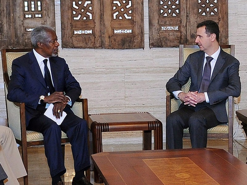 Bashar al-Assad met Kofi Annan.