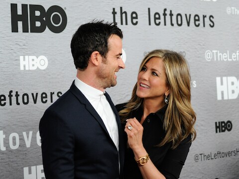 Justin Theroux en Jennifer Aniston in juni van dit jaar.