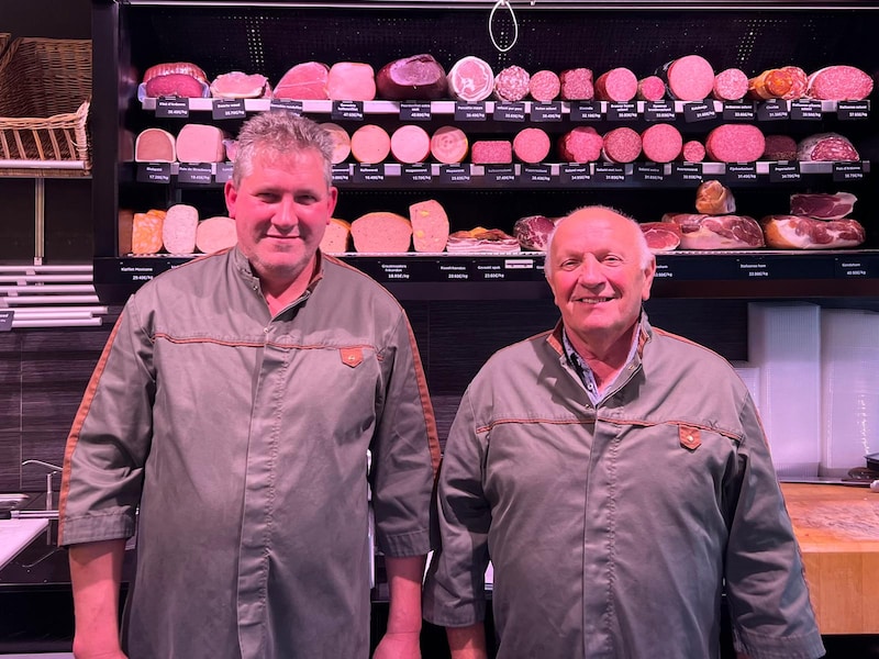 Voorzitter Marc Haegeman en ondervoorzitter Norbert Van Speybroeck van Slagersbond Gent.