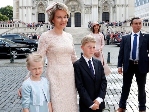 Koningin Mathilde in een creatie van Natan.
