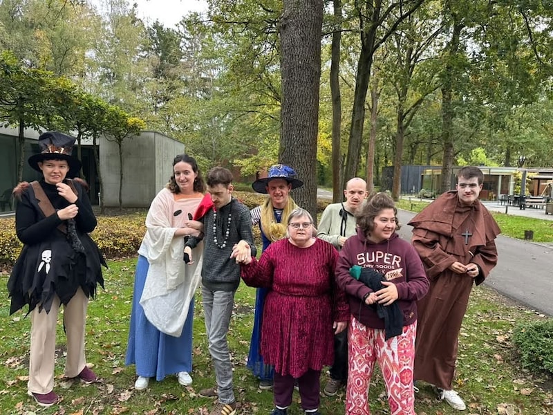 Halloween bij in dagcentrum De Klaver in Zoersel.