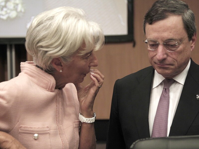 IMF-topvrouw Christine Lagarde en ECB-voorzitter Mario Draghi.