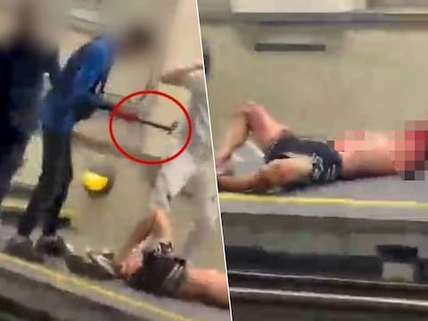 De schokkende aanval in metrostation Beurs in Brussel werd gefilmd. De verdachte werd kort daarna door de politie opgepakt.