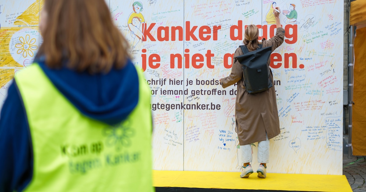 “Voor alle mensen die vechten tegen deze rotziekte”: Mechelaars schrijven steunmuur Kom op tegen Kan