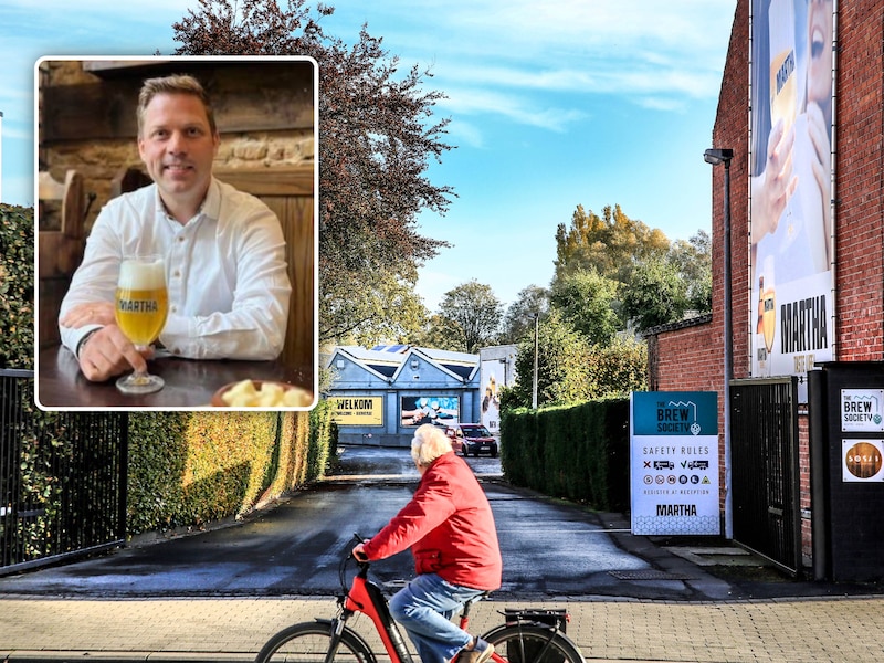 The Brew Society bevindt zich langs de Kortrijkstraat in Heule.  Inzet: CEO Louis Bincquet 