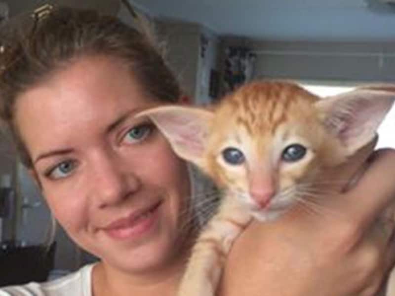 Agnes en haar kat Wiskey