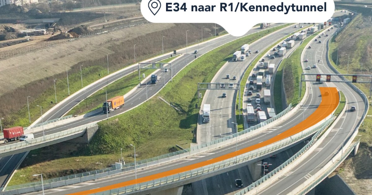 Onderhoudswerken op aansluiting E34 naar R1