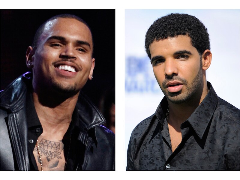 Chris Brown (links) en Drake. Binnenkort in de boksring?