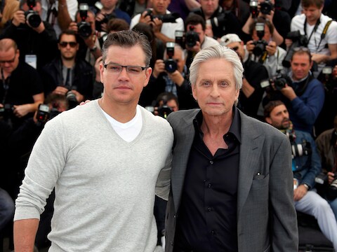 Matt Damon en Michael Douglas.