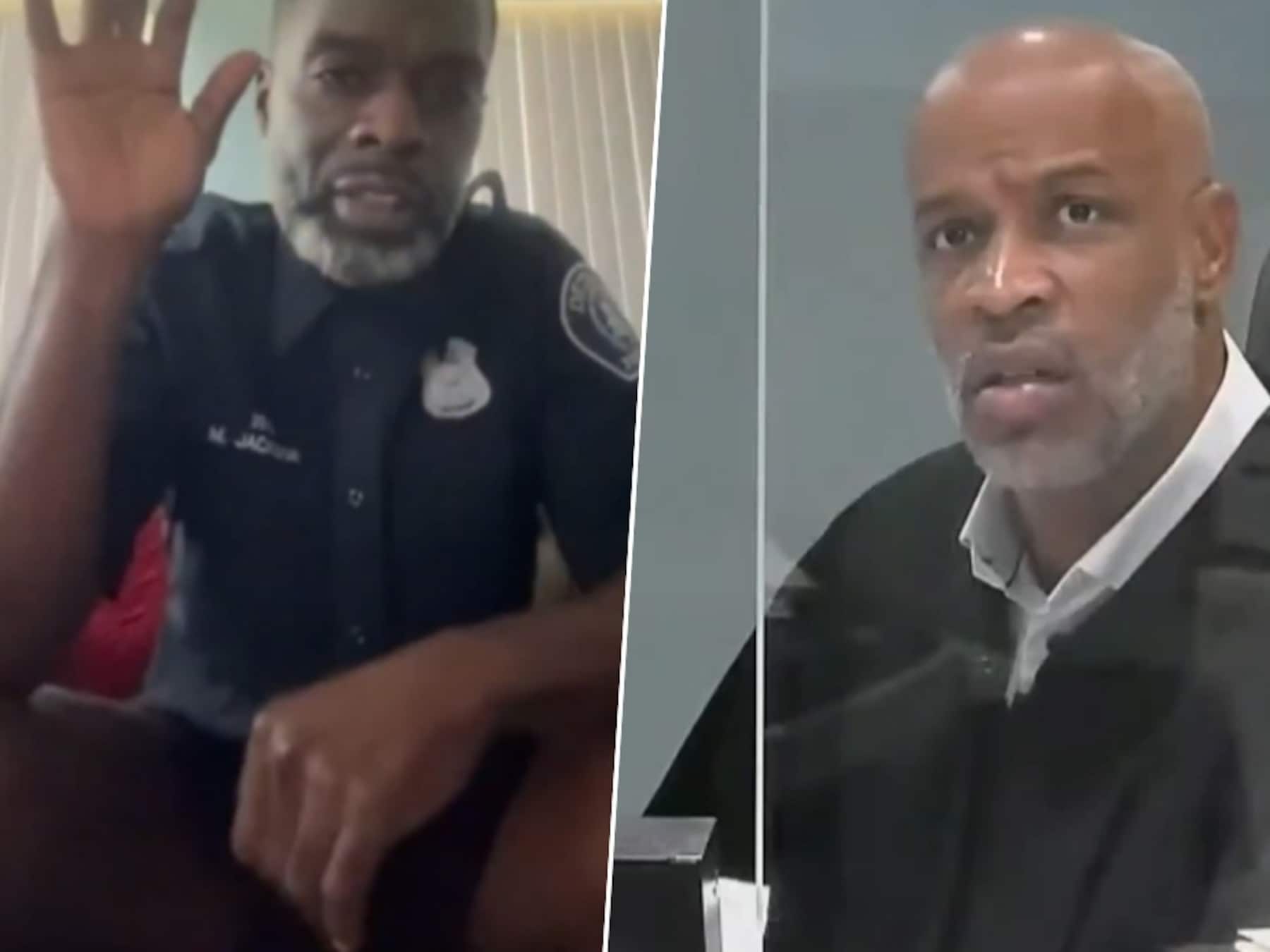 KIJK. "Draag jij nu geen broek?" Rechter gelooft zijn ogen niet wanneer agent inbelt tijdens hoorzitting