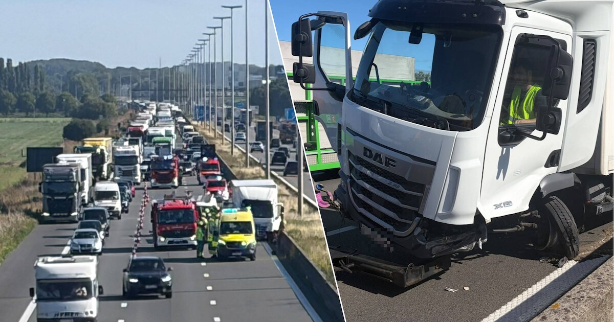 Twee Gewonden Na Botsing Op E17 In Waregem Grote Verkeershinder 
