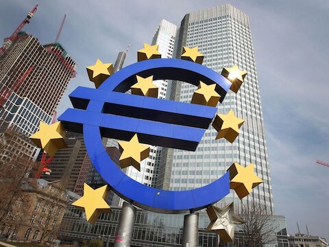 Het gebouw van de Europese Centrale Bank.