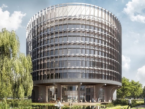 Een simulatiebeeld van Bioscape Antwerpen. 