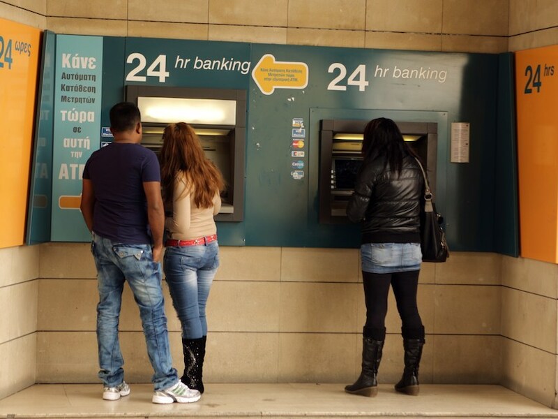 Een pinautomaat in Nicosia