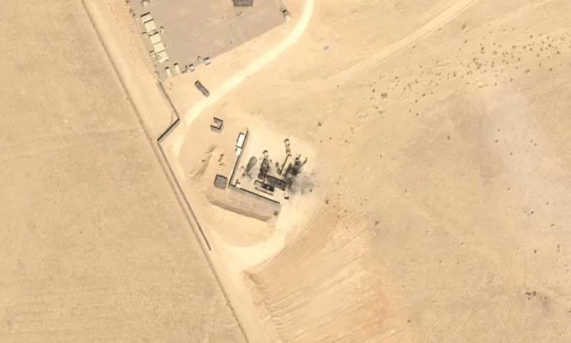 A destroyed radar at Muwaffaq Salti Air Base in Jordan.