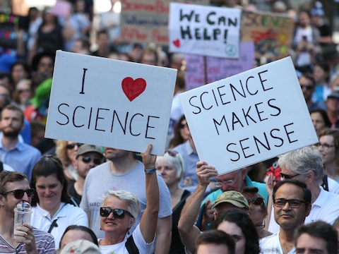De March for Science is een initiatief dat komt overgewaaid uit de Verenigde Staten.