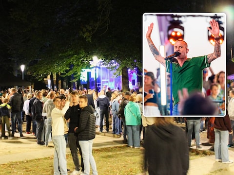 Sam Gooris is vrijdagavond een van de blikvangers tijdens de Parkfeesten in het Pastoriepark in Liedekerke.