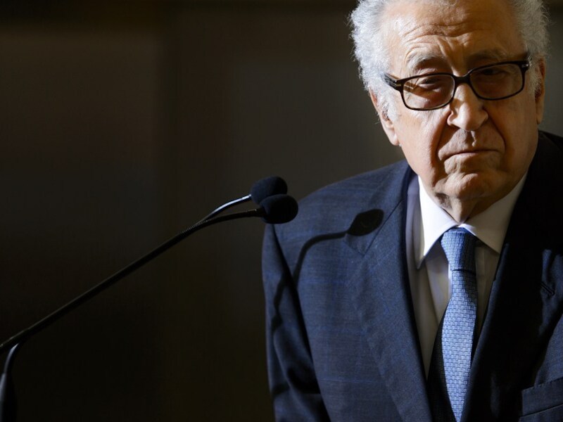 De internationale VN-gezant van Syrië Lakhdar Brahimi.