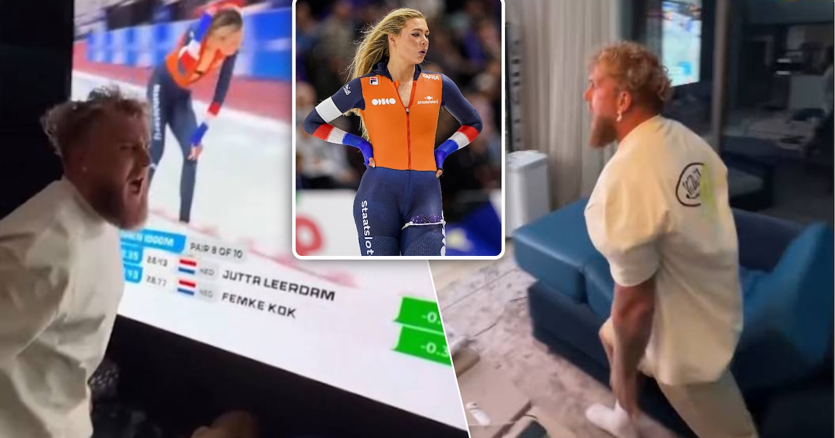 KIJK. Jake Paul gaat helemaal uit zijn dak bij zege van verloofde Jutta Leerdam: “Zo fier op jou, mi