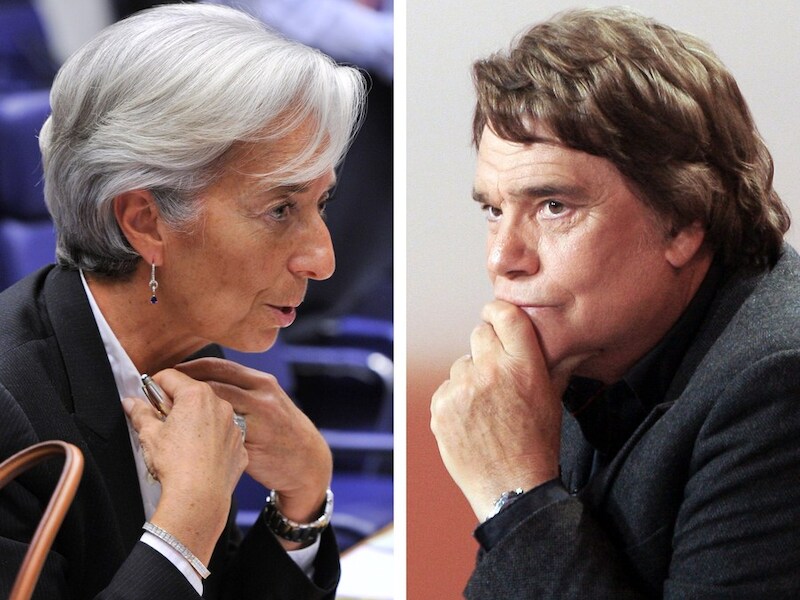 Christine Lagarde en Bernard Tapie.