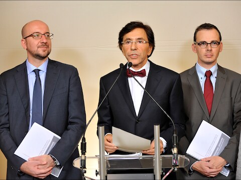 Charles Michel, Elio Di Rupo en Wouter Beke.