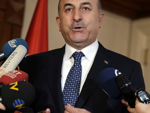 De Turkse minister van Buitenlandse Zaken Mevlut Cavusoglu.