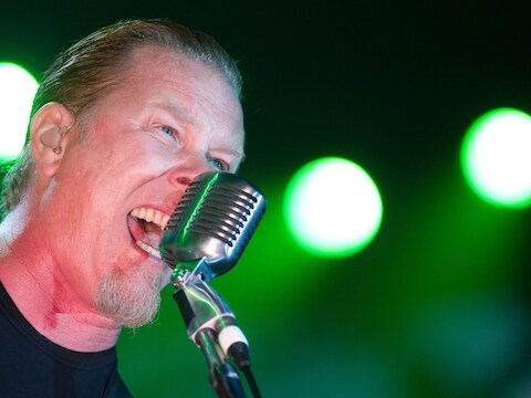 James Hetfield, zanger en gitarist van Metallica.