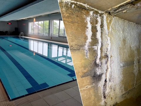 Tijdens een technische controle werd vergevorderde betonrot vastgesteld in zwembad Bad Ter Kommen in Bilzen-Hoeselt.
