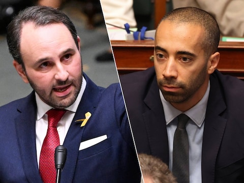 N-VA-Kamerlid Michael Freilich en CD&V-voorzitter Sammy Mahdi op archiefbeeld.