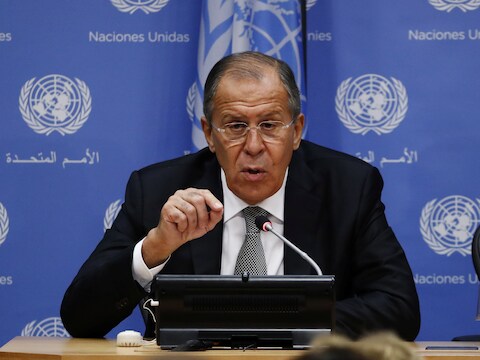 De Russische buitenlandminister Sergei Lavrov.