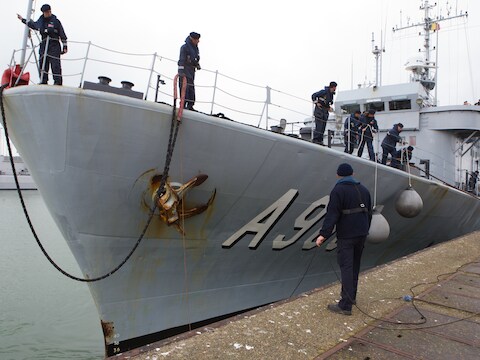 Het Belgische marineschip Godetia