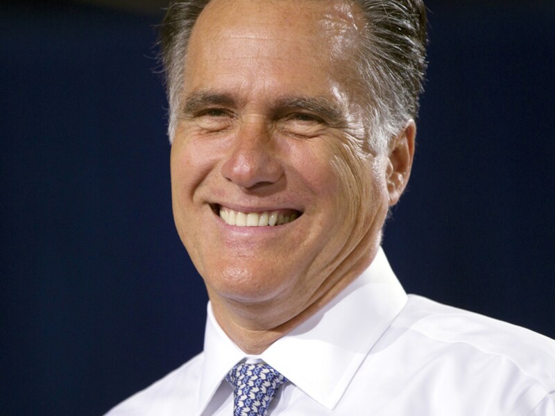 Mitt Romney op campagne in Bowling Green, Ohio.