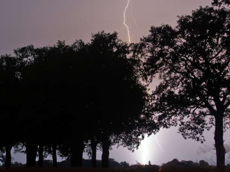 Onweer vlakbij Sieversdorf.
