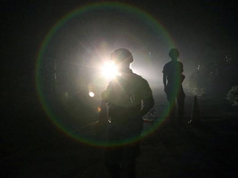 Zuid-Koreaanse soldaten houden de wacht bij de grens.