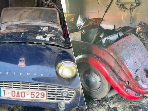 De schade na de brand in het atelier van Bertrand Termote in Ieper is groot. Zijn twee oldtimerwagens raakten onherstelbaar beschadigd.