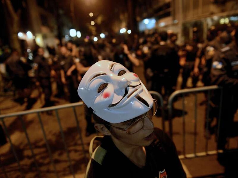 Protesten in Rio de Janeiro, Brazilië.