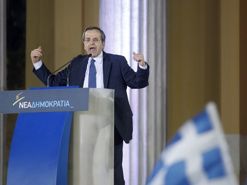 Antonis Samaras, leider van de conservatieve partij Nieuwe Democratie.
