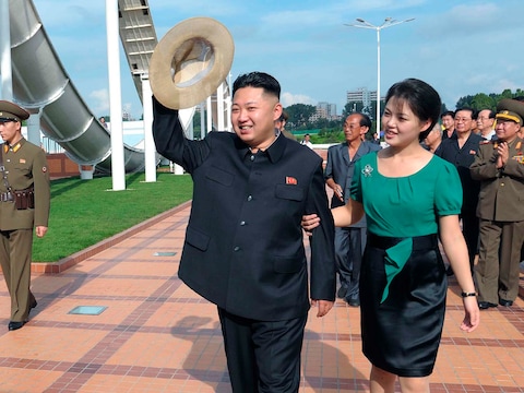 Kim Jong-un en Ri Sol-ju.