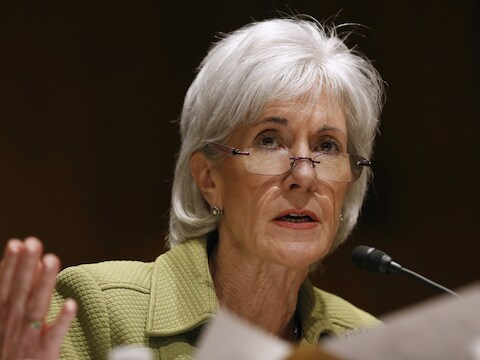De Amerikaanse minister van Volksgezondheid, Kathleen Sebelius.